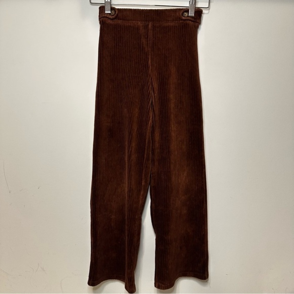 Zara Kids Brown Ribbed Corduroy Velour Pants – Size 10 (140 cm)